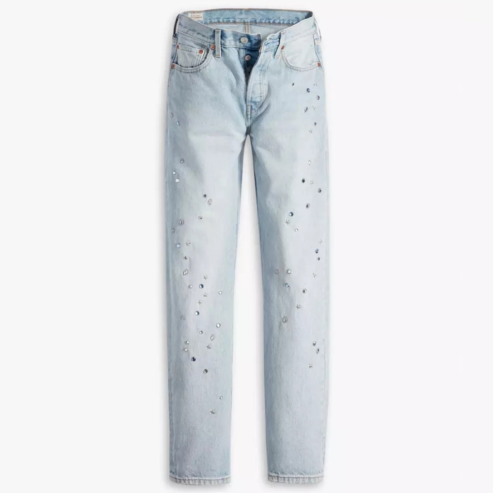 Levi's  PREMIUM 501® ORIGINAL FIT STUDDED WOMEN'S JEANS Straight Leg Size 30x30